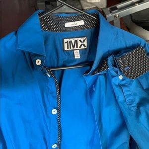 Express 1MX button down long sleeve shirt